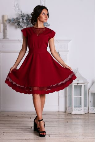 Платье Emansipe. Цвет бордовый
