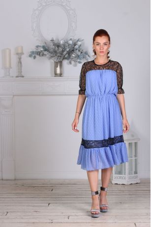 Платье Emansipe. Цвет голубой/черный