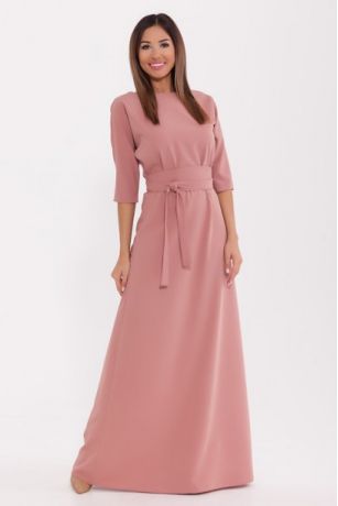 Платье 318 "Гольяно" Темный фламинго/Розово-персиковый