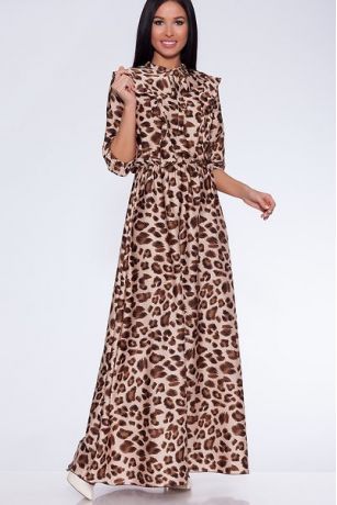 Платье 313 "Шелк", леопард