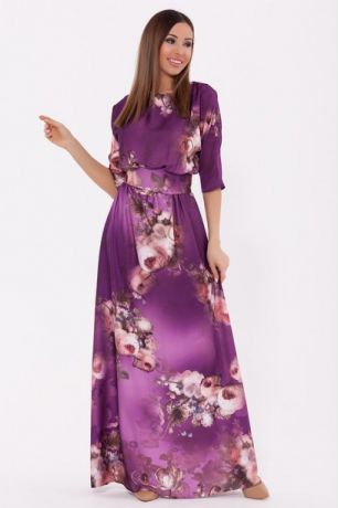 Платье 3D Фиолетовый Шёлк