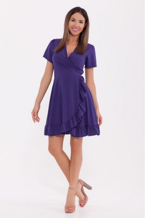 Платье 820 баклажан/Сине-фиолетовый